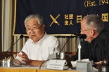 原発事故調査検証委員会のトップに立つ畑村洋太郎・東大名誉教授。驚くほど能天気だった。（4日、日本外国特派員協会。写真：筆者撮影）