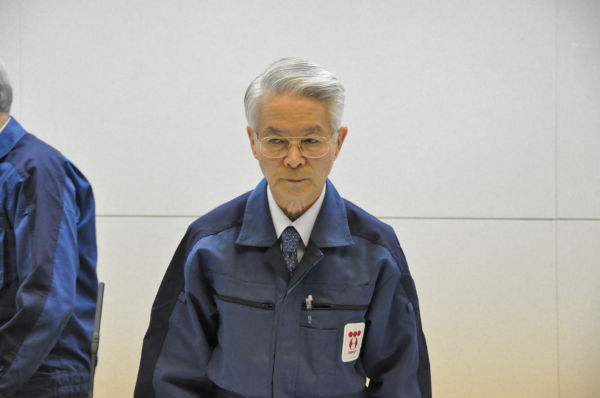 勝俣恒久会長。日本のエネルギー政策を差配するほど隠然とした権力を持っていた。＝2011年4月、東電本社　撮影：筆者＝