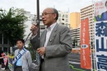 宇都宮弁護士は田中に「森山さんは私の代弁者みたいだ」と語った。＝30日、中央区　撮影：筆者＝