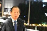 自民党の二階幹事長。党の最高実力者が出席する会合が、重要案件でないはずがない。＝6日夜、ホテル・ニューオータニ　撮影：筆者＝